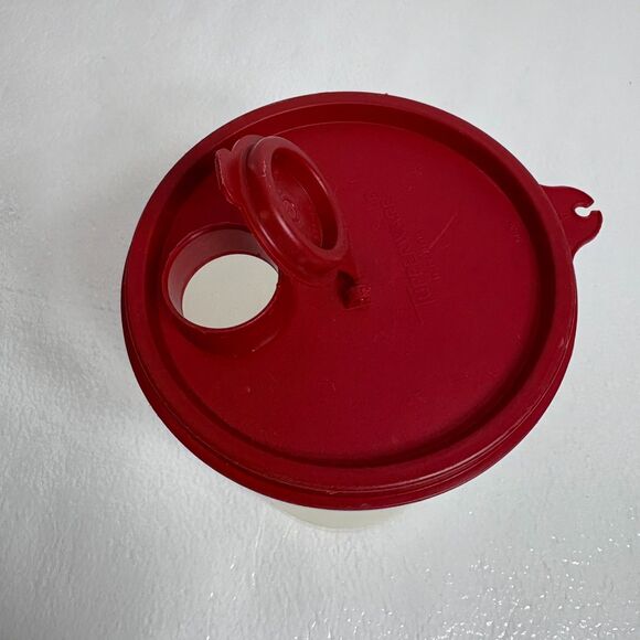 Tupperware #321 Vintage Modular Mate Container with Pour Spout Lid Red - Picture 7 of 9